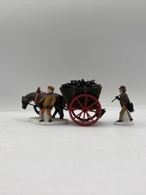 Department 56 1997 Vintage HVC Delivering Coal For The Hearth Set Of 2 58326